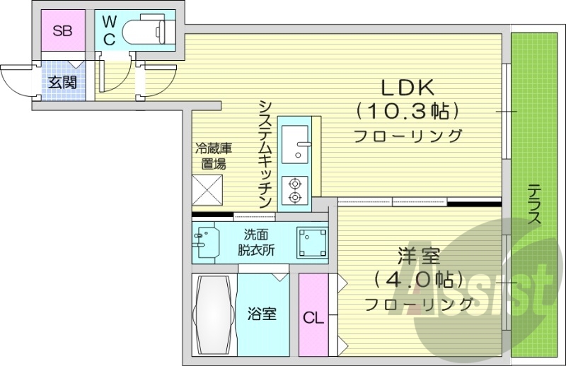 1階の間取り図