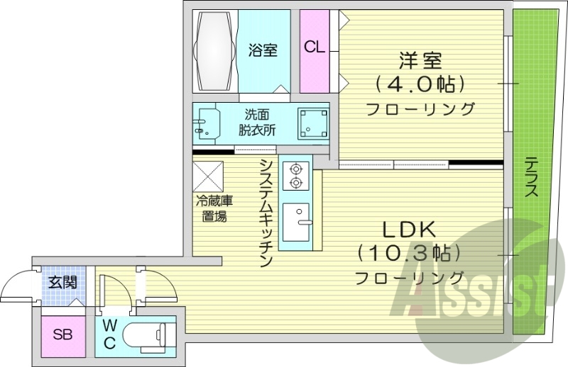 1階の間取り図