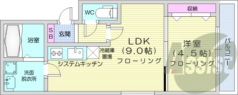 4階の間取り図