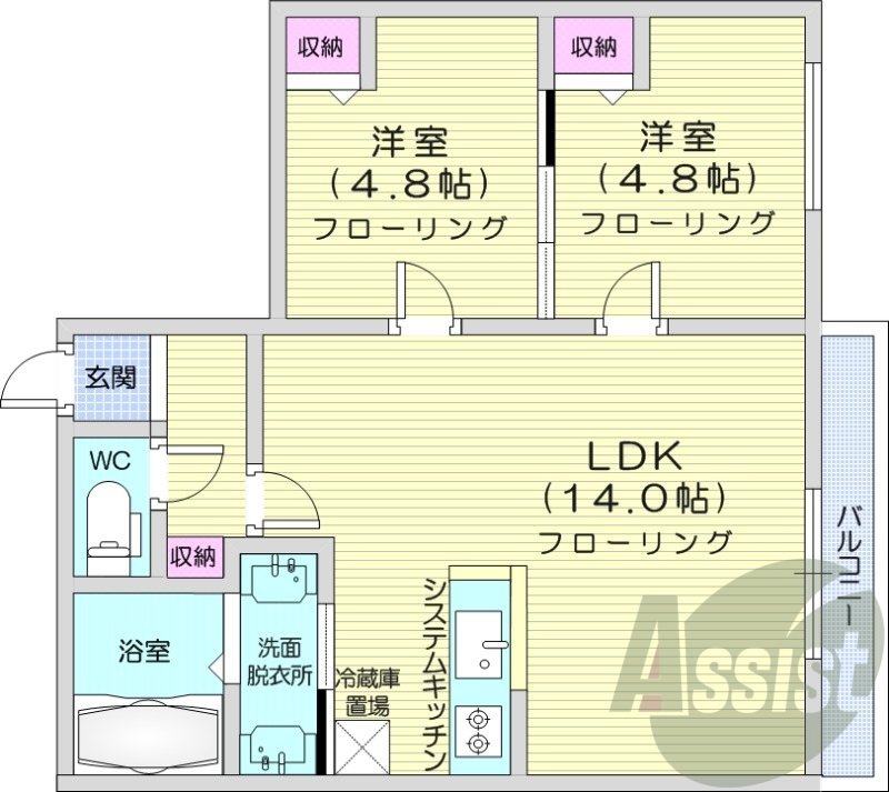 4階の間取り図