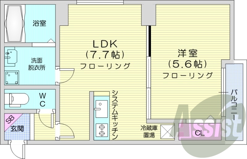 4階の間取り図
