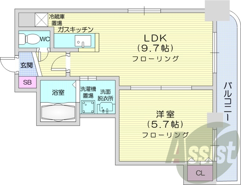 2階の間取り図
