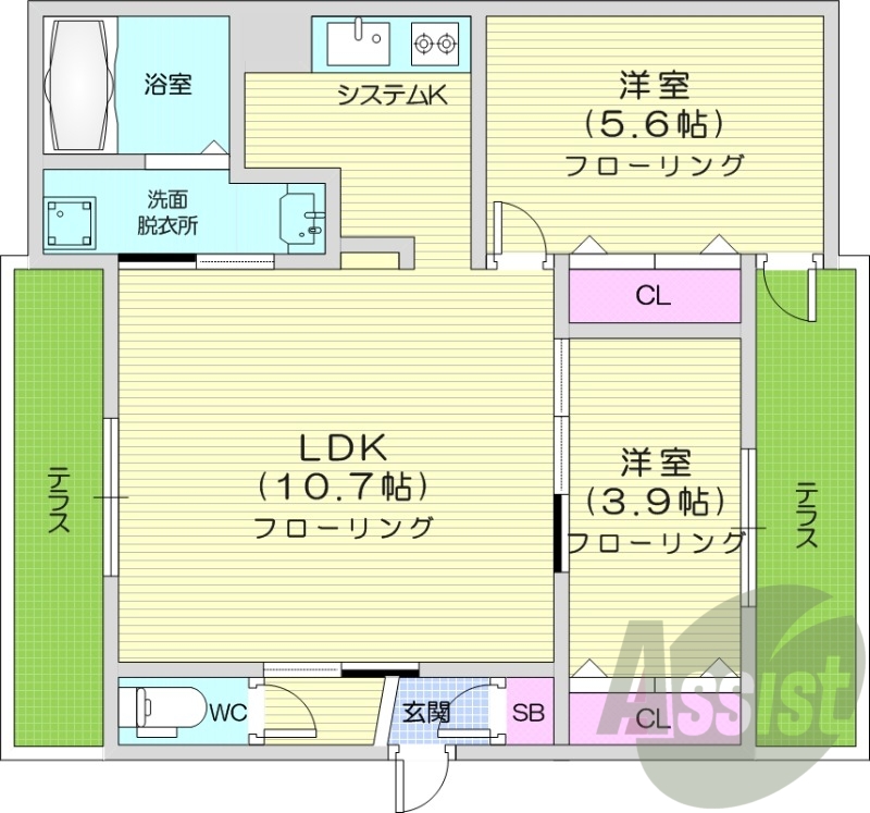 1階の間取り図
