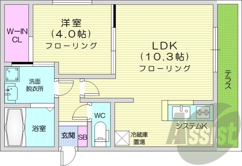 1階の間取り図