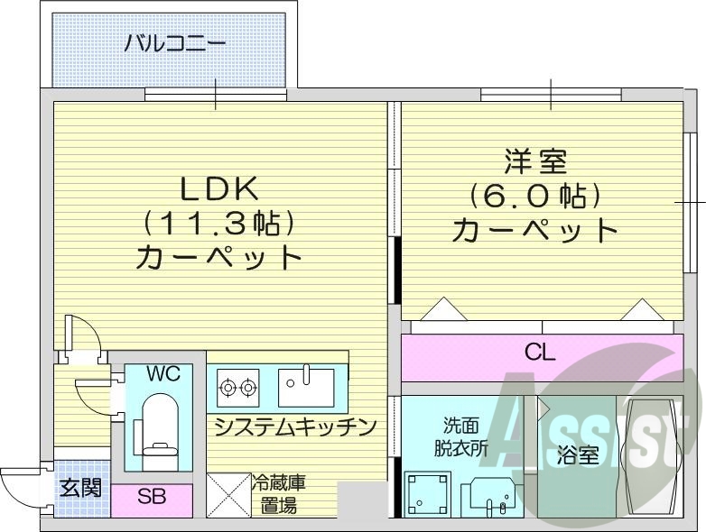 1階の間取り図