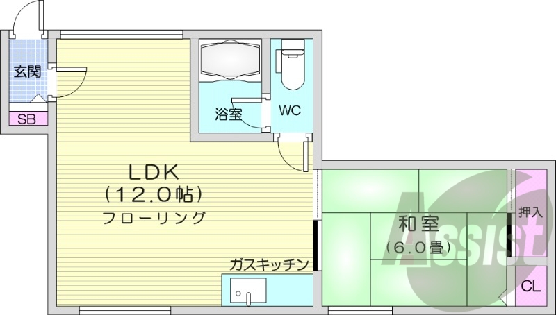 1階の間取り図