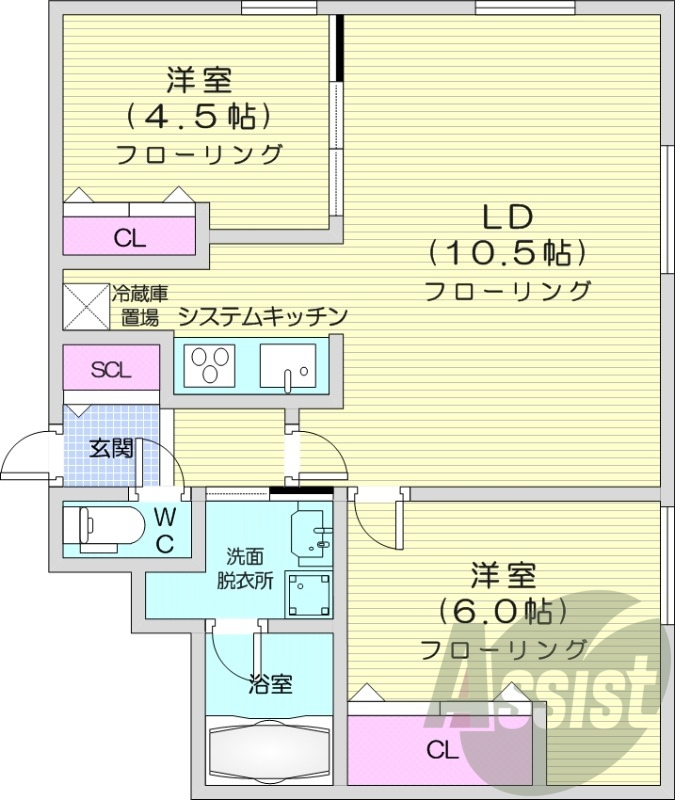 4階の間取り図