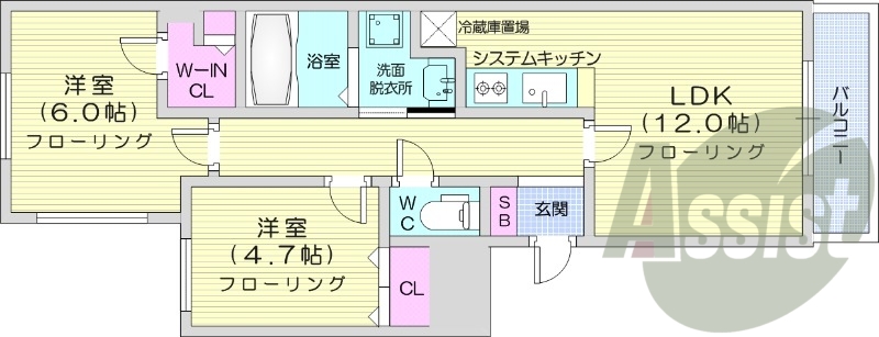 4階の間取り図