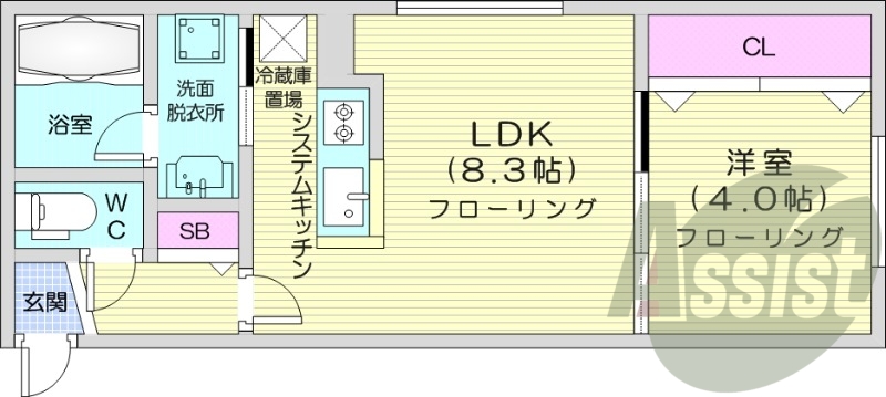 1階の間取り図