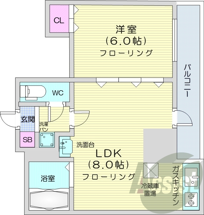 6階の間取り図