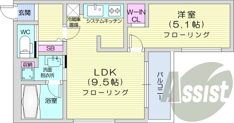 2階の間取り図