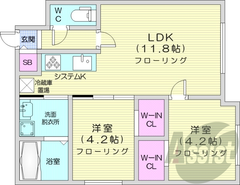4階の間取り図