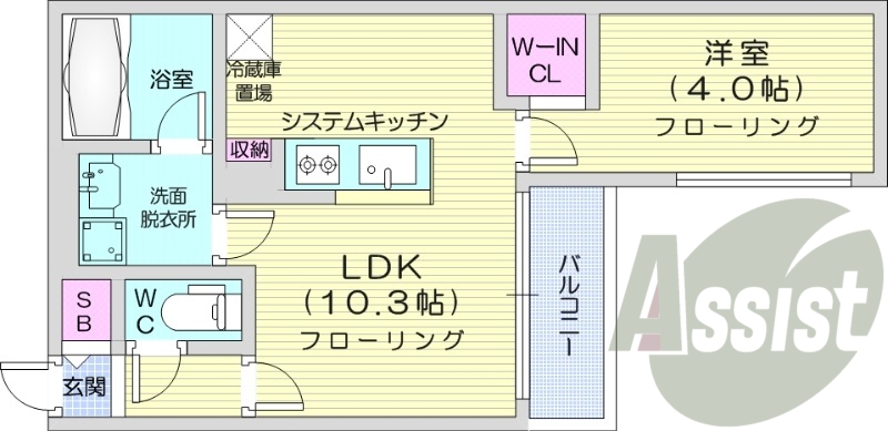 4階の間取り図