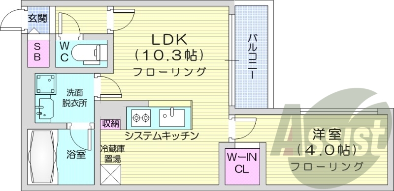 4階の間取り図