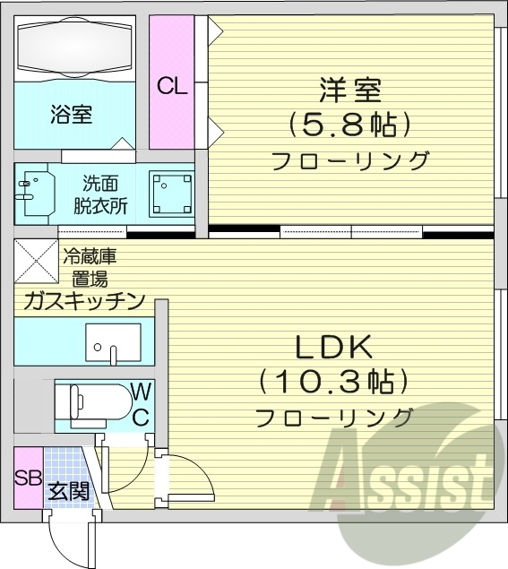 1階の間取り図
