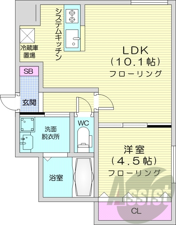 1LDK、エアコン、暖房、ネット無料