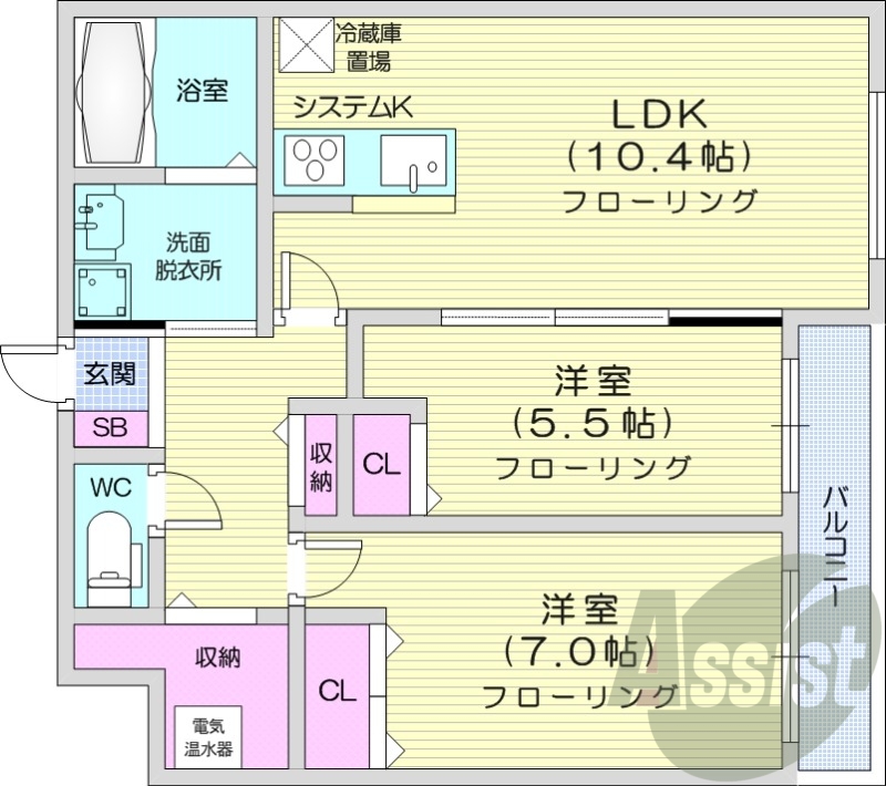 7階の間取り図