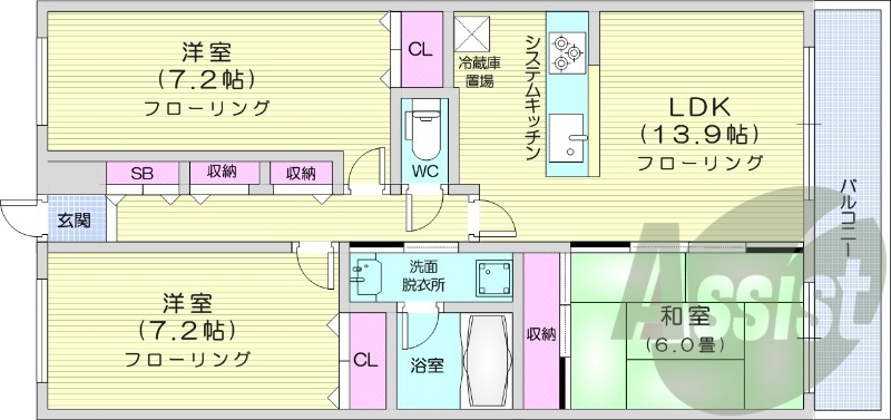 4階の間取り図