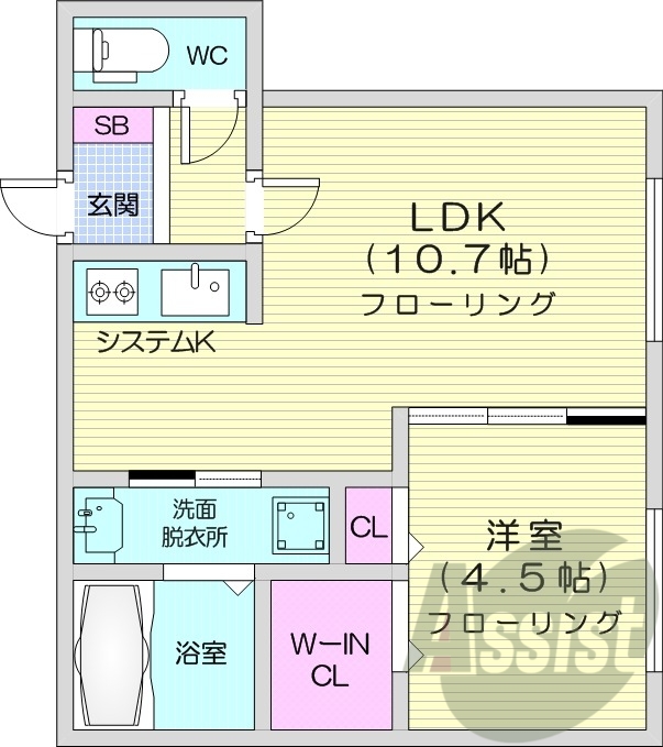 2階の間取り図