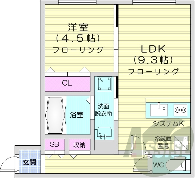 1階の間取り図