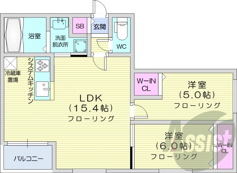2階の間取り図