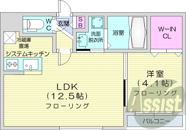 4階の間取り図