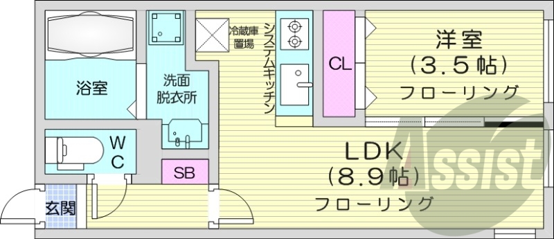 2階の間取り図