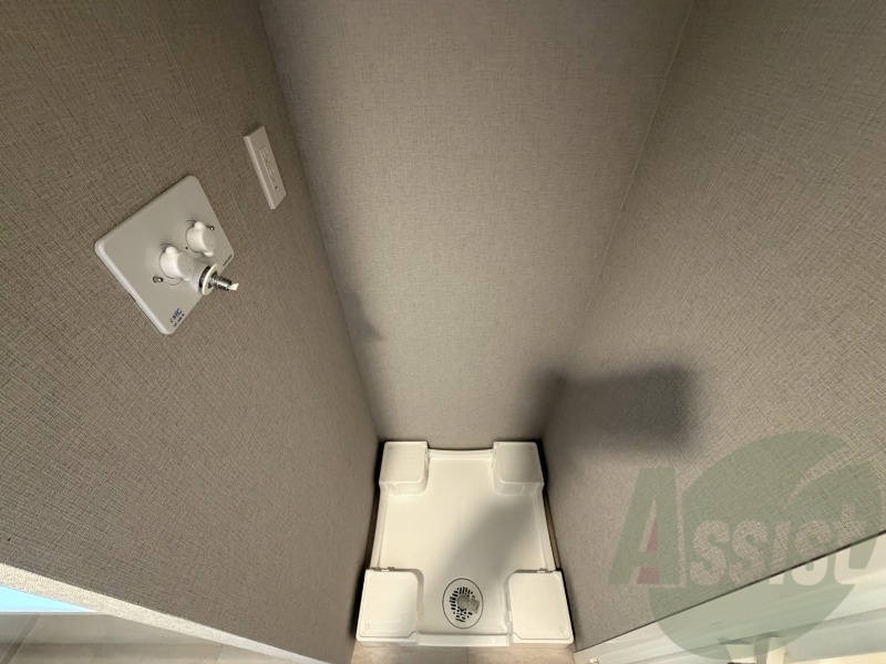 洗濯機はこちらの専用スペースに置けます! 洗濯機はこちらの専用スペースに置けます!