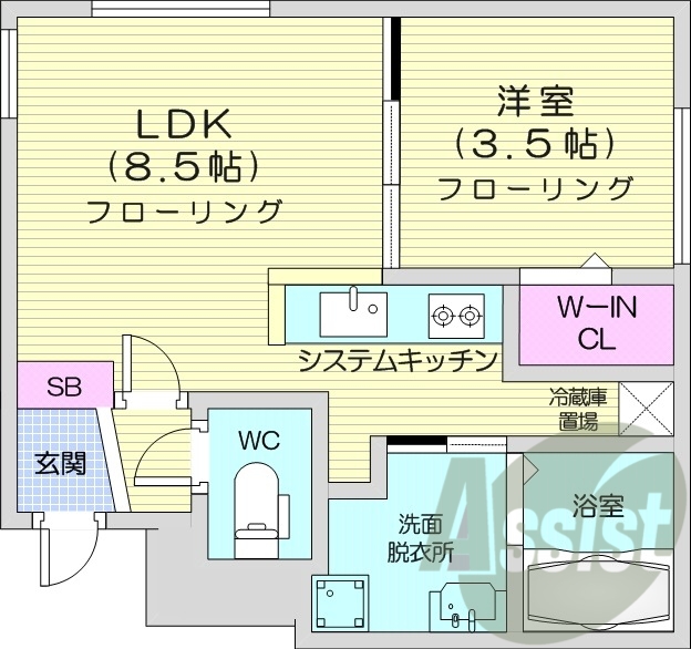 1階の間取り図