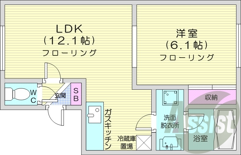 2階の間取り図