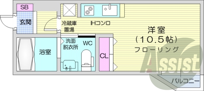 ワンルーム、エアコン、ネット無料、バス・トイレ別