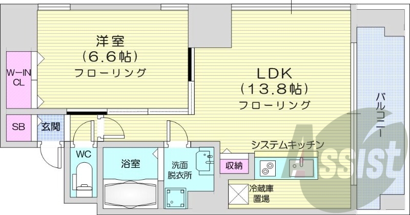 1LDK、エアコン、追い焚き、ウォシュレット