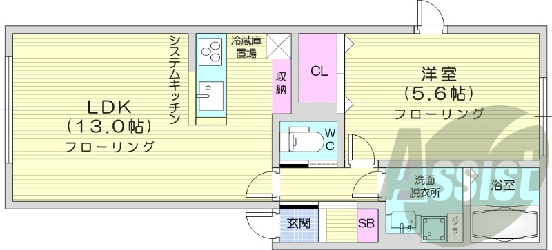 1階の間取り図
