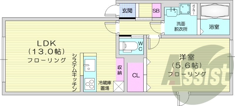 1階の間取り図