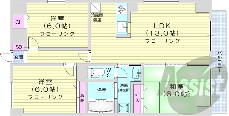 4階の間取り図