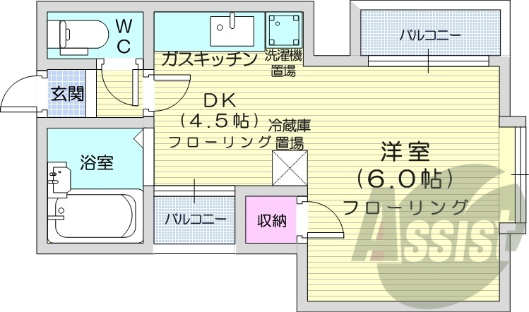 1DK、ペット飼育可、バストイレ別、灯油暖房 1DK、ペット飼育可、バストイレ別、灯油暖房