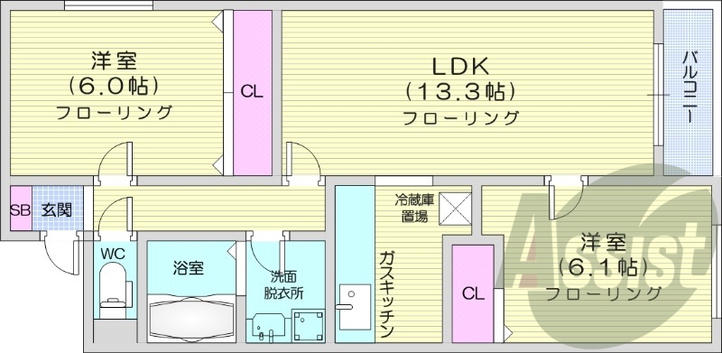 2階の間取り図