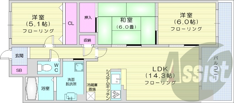 8階の間取り図
