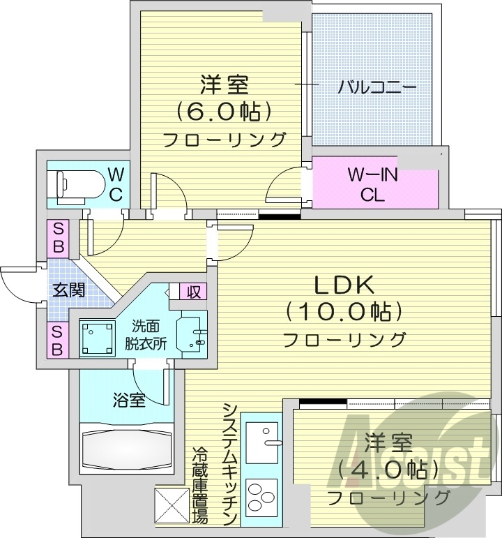 4階の間取り図