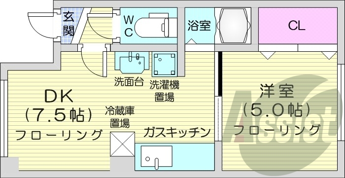1階の間取り図