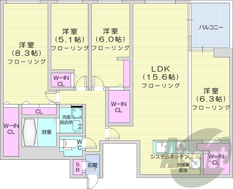 3階の間取り図