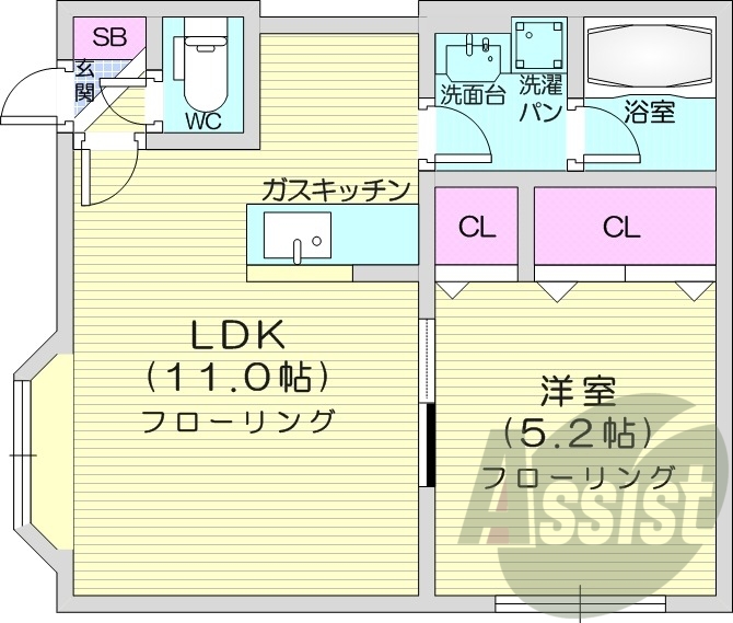 2階の間取り図