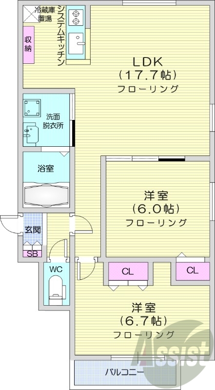 4階の間取り図