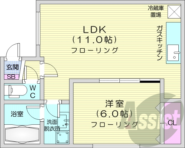1階の間取り図