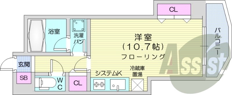 4階の間取り図