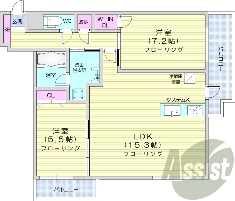 4階の間取り図
