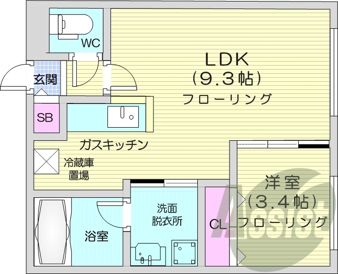 1階の間取り図