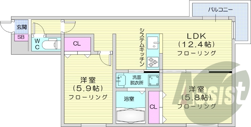 4階の間取り図