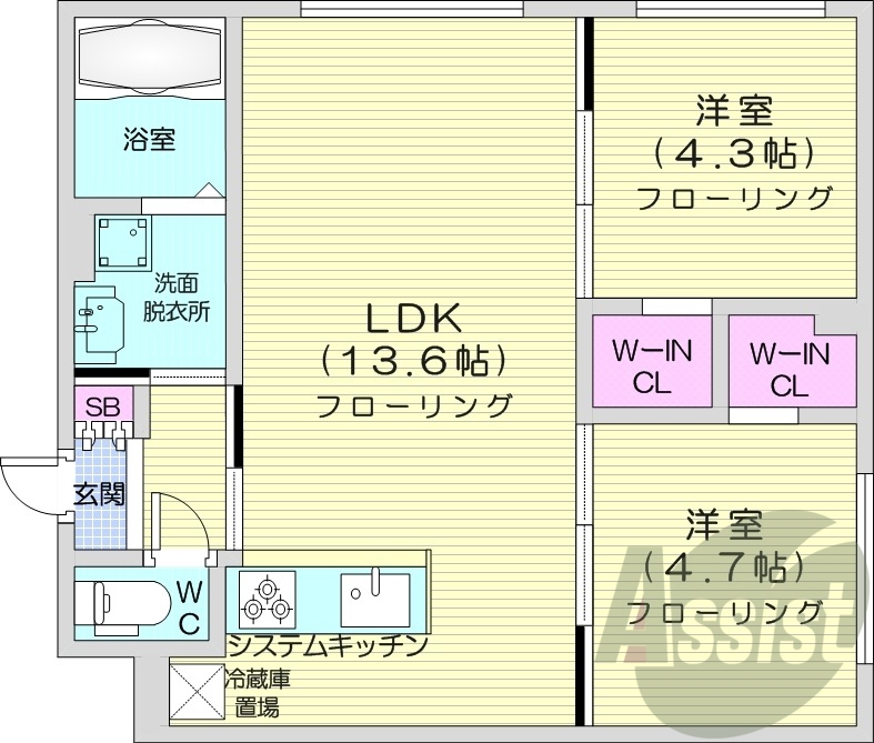 4階の間取り図