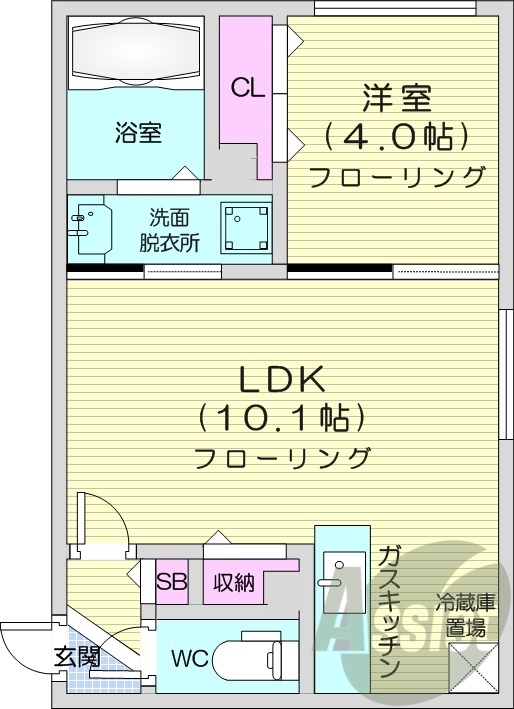 4階の間取り図